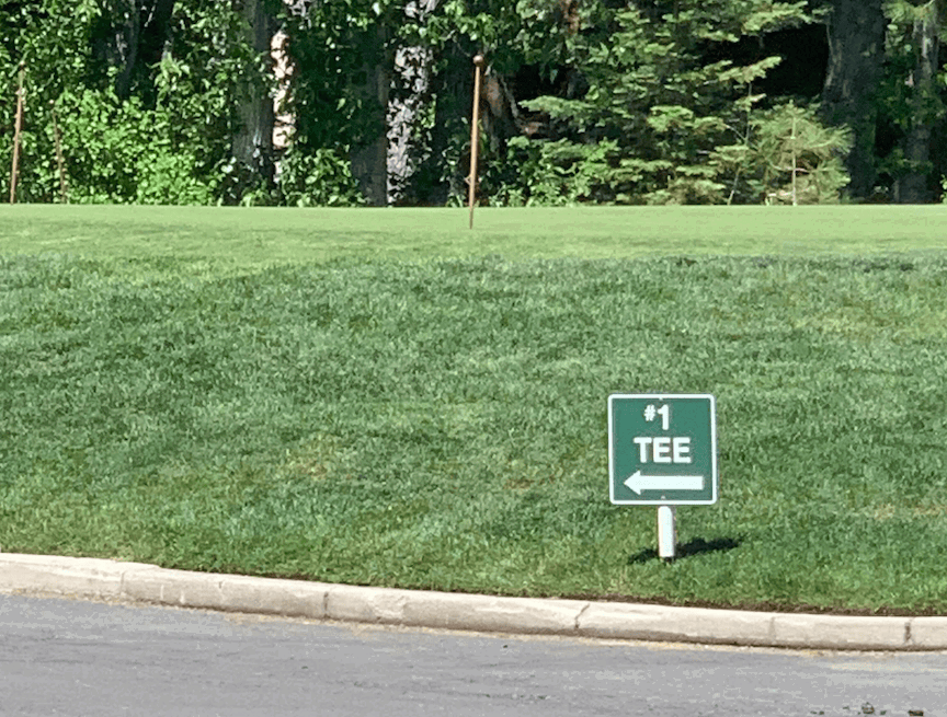 sign for number one hole at north lake tahoe golf course